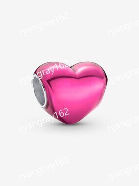 Pandora Metallic Pink Heart Charm